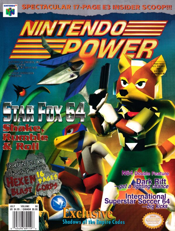 Nintendo Power Issue 098 (July 1997) cover